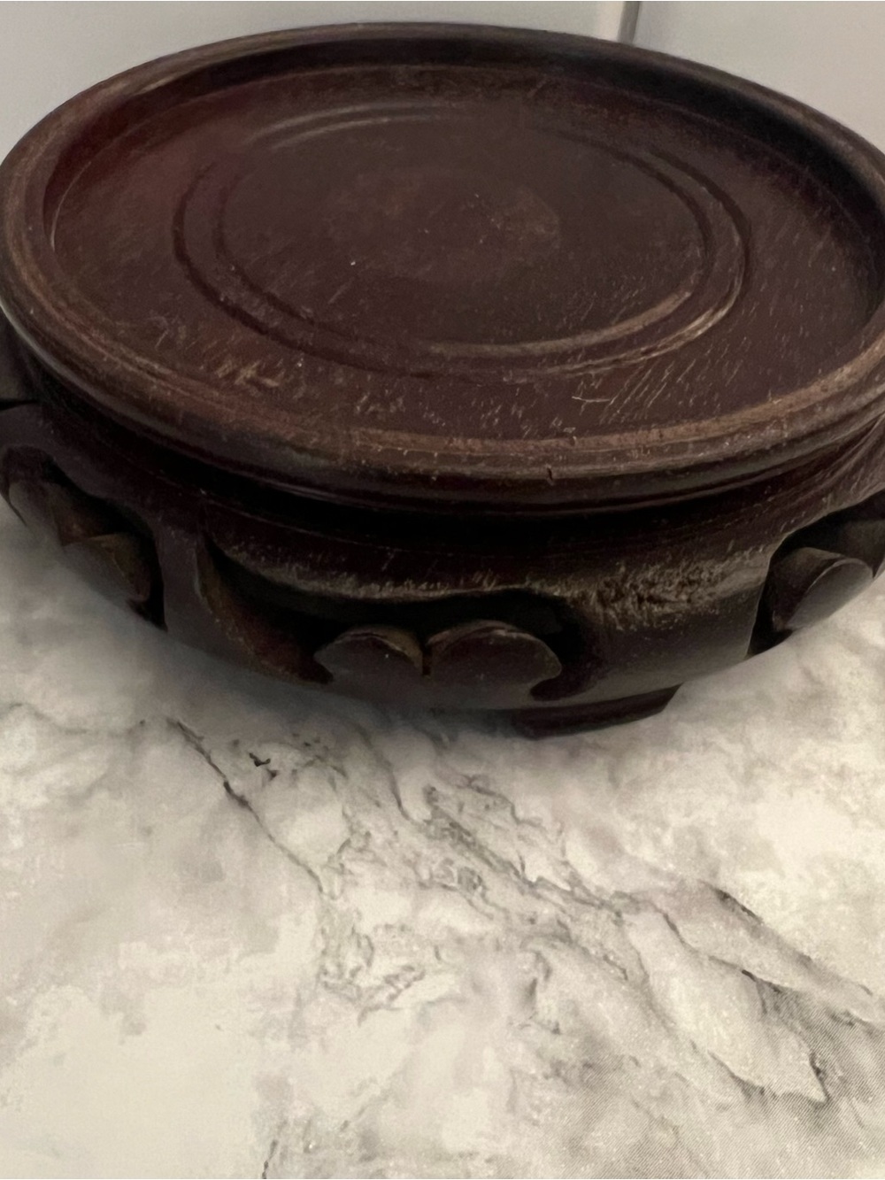 Vintage Pier 1 Imports Carved Wood Display Stand | Hong Kong |